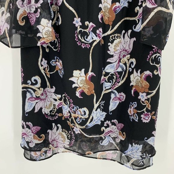 White House Black Market Dress Floral Cold Shoulder - Picture 6 of 10